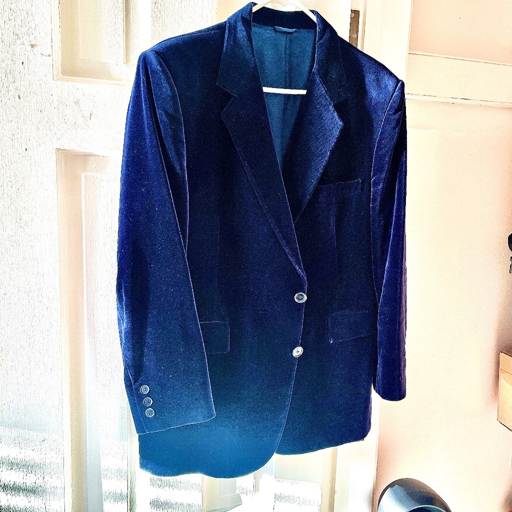 Men’s Blue Velvet Blazer